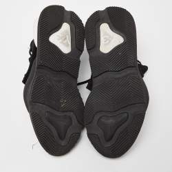 Y-3 Black Knit Fabric  Cloth Low Trainers  Sneakers Size 39.5