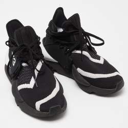 Y-3 Black Knit Fabric  Cloth Low Trainers  Sneakers Size 39.5