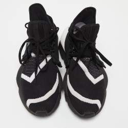 Y-3 Black Knit Fabric  Cloth Low Trainers  Sneakers Size 39.5