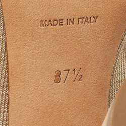 Yeezy Season 5 Beige Knit Fabric  Over The Knee Length Boots Size 37.5