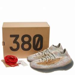 Pre Owned Yeezy x Adidas Multicolor Cotton Knit Boost 380 Pepper Sneakers Size 42