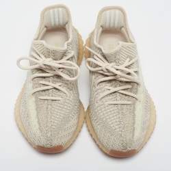 Yeezy x adidas Knit Fabric Boost 350 V2 "Flax" Sneakers Size 37 1/3