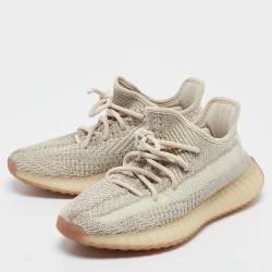 Yeezy x adidas Knit Fabric Boost 350 V2 "Flax" Sneakers Size 37 1/3