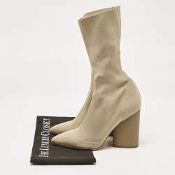 Yeezy Beige Knit Fabric Season 4 Sock Boots Size 37