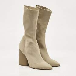 Yeezy Beige Knit Fabric Season 4 Sock Boots Size 37