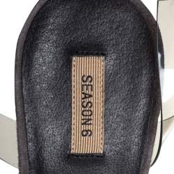 Yeezy Grey PVC Season 6 Open Toe Ankle Strap Sandals Size 39