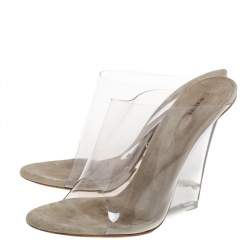 Yeezy Transperant PVC Season 6 Mule Sandals Size 38.5