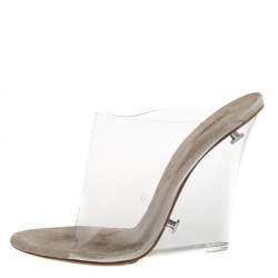 Yeezy Transperant PVC Season 6 Mule Sandals Size 38.5