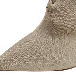 Yeezy Beige Knit Sock Lace Up Boots Size 36.5