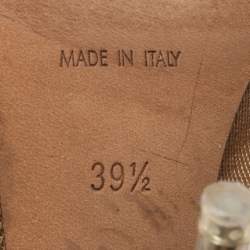 Pre Owned Yeezy Beige Mesh Season 6 Pointed Toe Mules Sandals Size 39.5