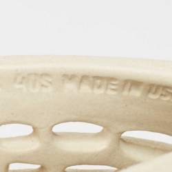 Pre Owned Yeezy x Adidas Cream Rubber Foam RNNR Sand Sneakers Size 37