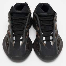 Pre Owned Yeezy x Adidas Black Knit Fabric Yeezy 700 V3 Clay Brown Sneakers Size 38