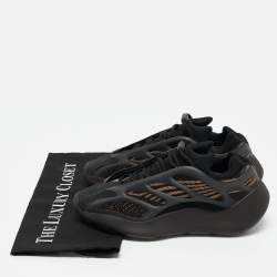 Pre Owned Yeezy x Adidas Black Knit Fabric Yeezy 700 V3 Clay Brown Sneakers Size 38