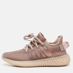 Pre Owned Yeezy x Adidas Brown Mesh Boost 350 V2 Mono Mist Sneakers Size 37 1/3