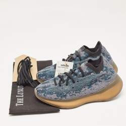 Pre Owned Yeezy x Adidas Blue Knit Fabric Boost 380 Covellite Sneakers Size 39 1/3