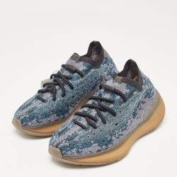 Pre Owned Yeezy x Adidas Blue Knit Fabric Boost 380 Covellite Sneakers Size 39 1/3