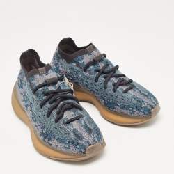 Pre Owned Yeezy x Adidas Blue Knit Fabric Boost 380 Covellite Sneakers Size 39 1/3