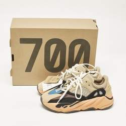 Pre Owned Yeezy x Adidas Multicolor Mesh and Suede Boost 700 Enflame Amber Sneakers Size 36 2/3