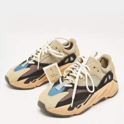Pre Owned Yeezy x Adidas Multicolor Mesh and Suede Boost 700 Enflame Amber Sneakers Size 36 2/3