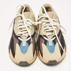 Pre Owned Yeezy x Adidas Multicolor Mesh and Suede Boost 700 Enflame Amber Sneakers Size 36 2/3