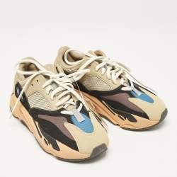 Pre Owned Yeezy x Adidas Multicolor Mesh and Suede Boost 700 Enflame Amber Sneakers Size 36 2/3