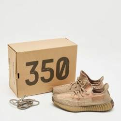 Yeezy x Adidas Brown Knit Fabric Boost 350 V2 Sand Taupe Sneakers Size 40 2/3