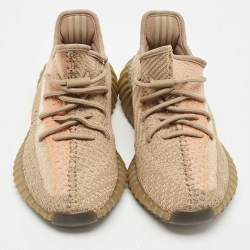Yeezy x Adidas Brown Knit Fabric Boost 350 V2 Sand Taupe Sneakers Size 40 2/3