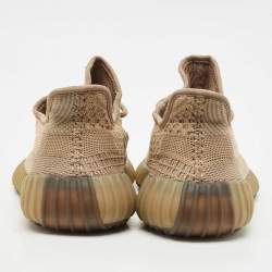 Yeezy x Adidas Brown Knit Fabric Boost 350 V2 Sand Taupe Sneakers Size 40 2/3