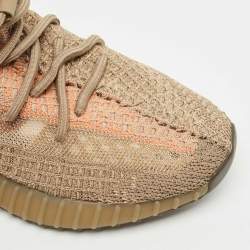 Yeezy x Adidas Brown Knit Fabric Boost 350 V2 Sand Taupe Sneakers Size 40 2/3