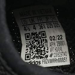Pre Owned Yeezy x Adidas Black Knit Fabric Boost 350 V2 Onyx Sneakers Size 36 2/3