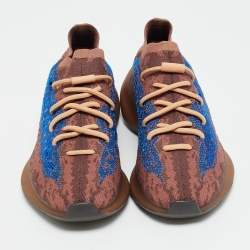 Pre Owned Yeezy x Adidas Boost 380 Azure Size 40 Multicolor Knit Fabric Low Top Sneakers
