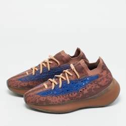 Pre Owned Yeezy x Adidas Boost 380 Azure Size 40 Multicolor Knit Fabric Low Top Sneakers