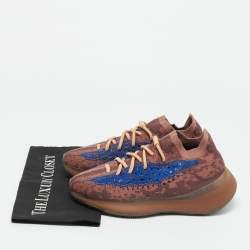 Pre Owned Yeezy x Adidas Boost 380 Azure Size 40 Multicolor Knit Fabric Low Top Sneakers
