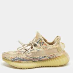 Pre Owned Yeezy x Adidas Boost 350 V2 MX Oat Size 39 1/3 Multicolor Knit Fabric Low Top Sneakers