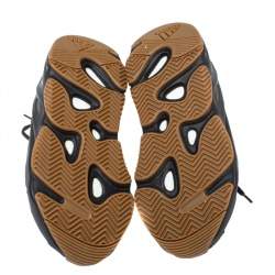 Pre Owned Yeezy x Adidas Dark Grey Suede And Mesh Yeezy 700 Utility Black Sneakers Size 38