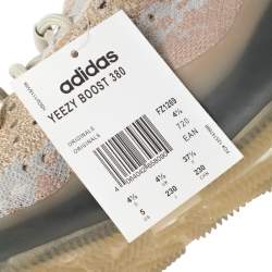 Pre Owned Yeezy x Adidas Pepper Cotton Knit Boost 380 Mist Reflective Sneakers Size 37.5