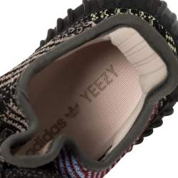 Pre Owned حذاء رياضي ييزي x أديداس "بوست 350 ڨي 2 يشيل " عاكس قماش تريكو قطن متعدد الألوان مقاس 36