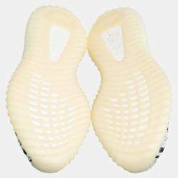 Pre Owned Yeezy x adidas White/Black Knit Fabric Boost 350 V2 Zebra Sneakers Size 40