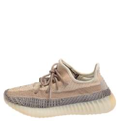 مملوكة مسبقًا Adidas x Yeezy Two Tone Cotton Knit Boost 350 V2 Ash Pearl Sneakers Size 41 1/3