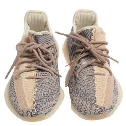 مملوكة مسبقًا Adidas x Yeezy Two Tone Cotton Knit Boost 350 V2 Ash Pearl Sneakers Size 41 1/3