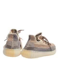 مملوكة مسبقًا Adidas x Yeezy Two Tone Cotton Knit Boost 350 V2 Ash Pearl Sneakers Size 41 1/3