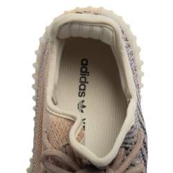 مملوكة مسبقًا Adidas x Yeezy Two Tone Cotton Knit Boost 350 V2 Ash Pearl Sneakers Size 41 1/3