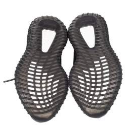 Pre Owned Yeezy x adidas Black Knit Fabric Boost 350 V2 Low Top Sneakers Size 38 2/3