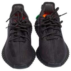 Pre Owned حذاء رياضي اديداس X ييزي بوست 350 V2 مونو سيندر شبك أسود عنق منخفض مقاس 38