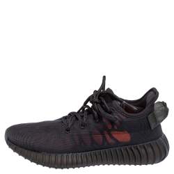 Pre Owned حذاء رياضي اديداس X ييزي بوست 350 V2 مونو سيندر شبك أسود عنق منخفض مقاس 38