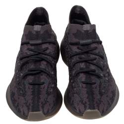 Pre Owned Yeezy x Adidas Multicolor Knit Fabric Boost 380 Onyx Sneakers Size 44 1/3