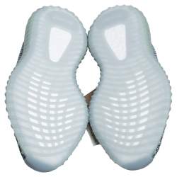 مملوكة مسبقًا Yeezy x Adidas Blue/Yellow Knit Fabric Boost 350 V2 Ash Blue Sneakers Size 37 1/3