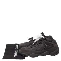 مملوكة مسبقًا Yeezy x Adidas Black Suede and Mesh Yeezy 500 Utility Sneakers Size 38