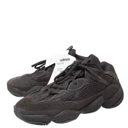 مملوكة مسبقًا Yeezy x Adidas Black Suede and Mesh Yeezy 500 Utility Sneakers Size 38