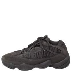 مملوكة مسبقًا Yeezy x Adidas Black Suede and Mesh Yeezy 500 Utility Sneakers Size 38